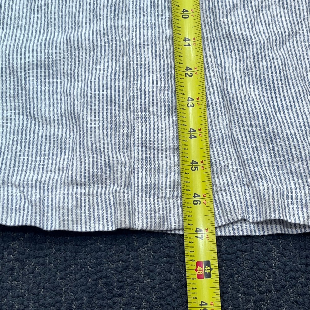 Quince 100% EuropeaLinen Button Front Midi Dress XL Short Sleeven Pockets - Picture 7 of 7
